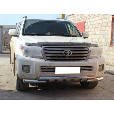 Передняя защита d-76 с накладками Toyota Land Cruiser 200 2012-2013