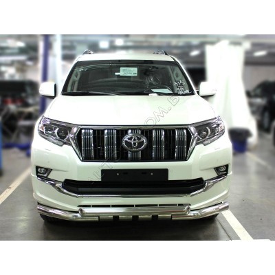 Передняя защита с накладками Toyota Land Cruiser Prado 150 STYLE 2019-