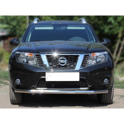 Передняя защита с подгибами Nissan Terrano 2014-