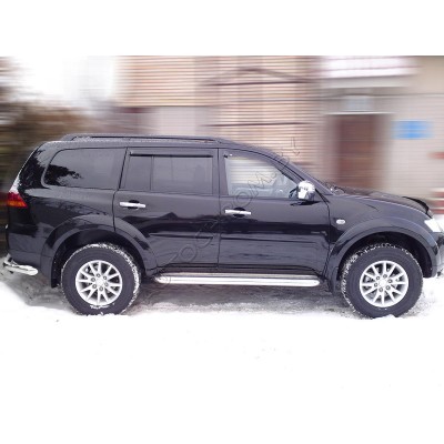 Подножки лист d-76  Mitsubishi Pajero Sport 2008-2014