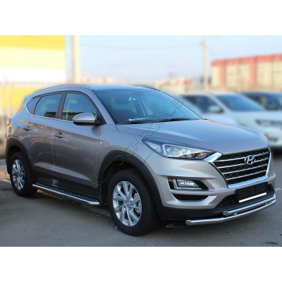 Подножки с листом d-53  Hyundai Tucson 2018-