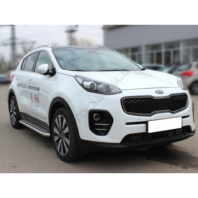 Подножки с листом d-53  Kia Sportage с 2018-