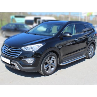 Подножки с листом d-60 Hyundai Santa Fe Grand 2012-2015