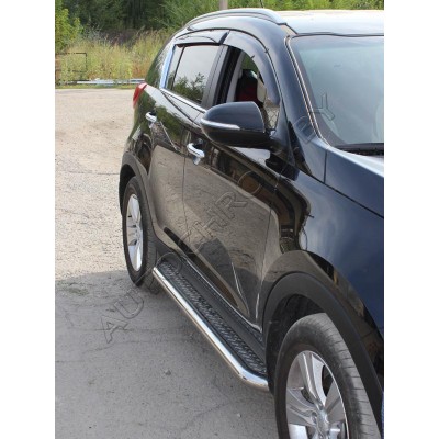 Подножки с листом d-60 Kia Sportage 2010-2015