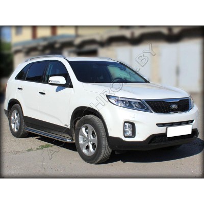 Подножки с листом d-60  Kia Sorento 2013-