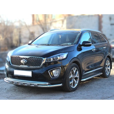 Подножки с листом d-60  Kia Sorento Prime 2015-2017