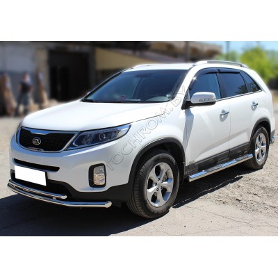 Пороги d-76 Степ  Kia Sorento 2013-