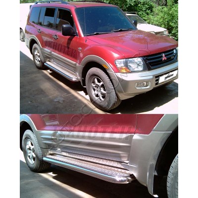 Пороги лист d-60  Mitsubishi Pajero 3 2000-2006