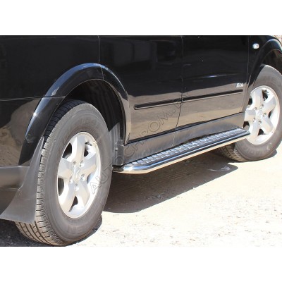 Пороги с листом d-43 Lexus RX-300 2012-2014