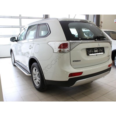 Пороги с листом d-43 Mitsubishi Outlander XL 2012-2014