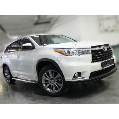 Пороги с листом d-43 Toyota Highlander 2014-