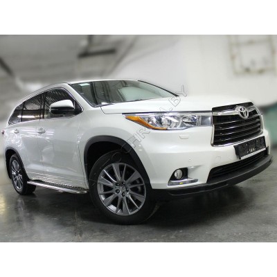 Пороги с листом d-53 Toyota Highlander 2014-