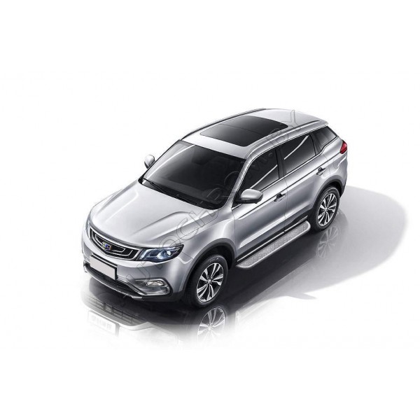 Пороги с листом d-57 Geely Atlas 2015-