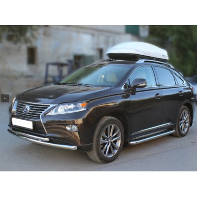Пороги с листом d-60 Lexus RX-350 2012-2014