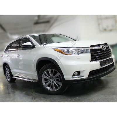 Пороги с листом d-60  Toyota Highlander 2014-