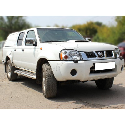 Пороги с листом d-76  Nissan NP-300 2008-