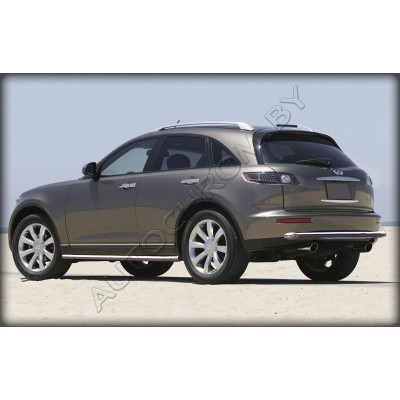 Пороги труба с загибом Infiniti FX 35-45 2006-2009