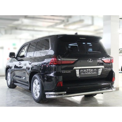 Задняя защита «Волна» d-76+53 Lexus LX 570 2015-
