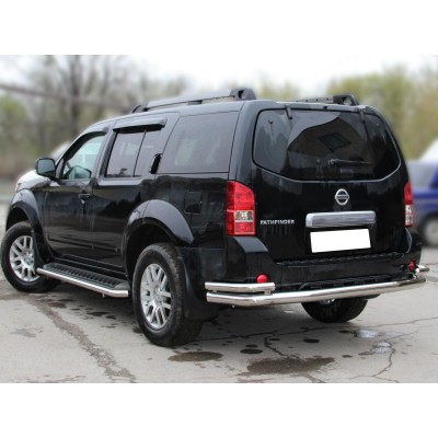 Задняя защита «волна» d-76+53 Nissan Pathfinder 2005-2009