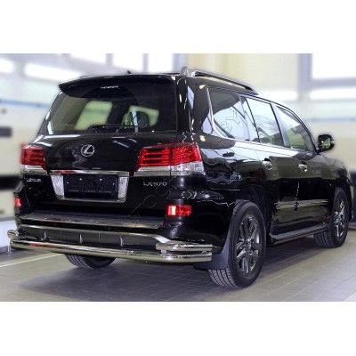 Задняя защита «Волна» d-76+53  Lexus LX 570 SPORT 2012-2015