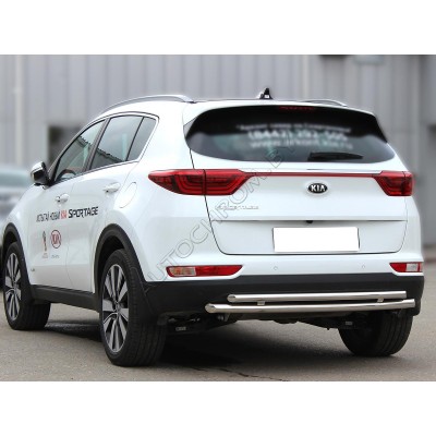 Задняя защита d-53+43 Kia Sportage 2016-2018