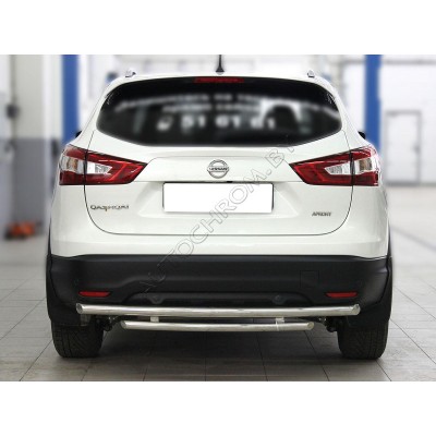 Задняя защита d-53+43 Nissan Qashqai 2014-