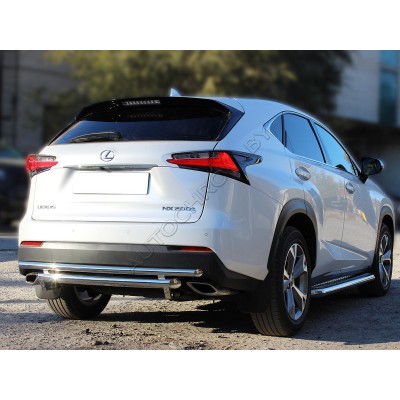 Задняя защита d-60+43 Lexus RX-300 2012-2014