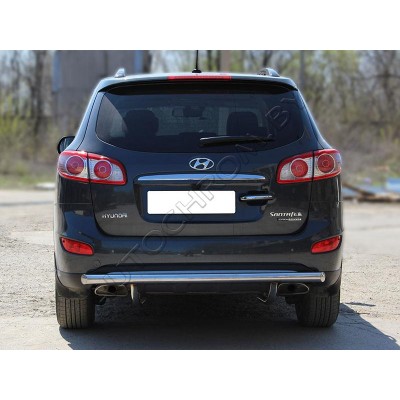 Задняя защита d-60 Hyundai Santa Fe 2010-2012