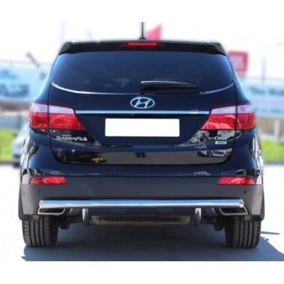 Задняя защита d-60 Hyundai Santa Fe Grand 2012-2015