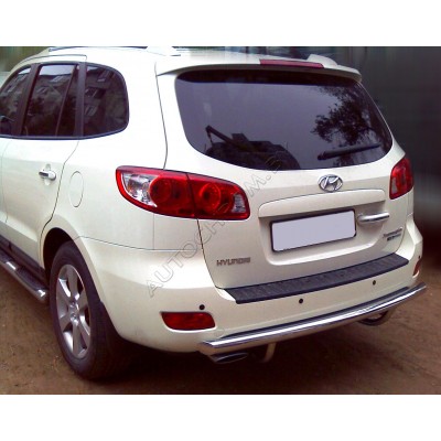 Задняя защита d-60 Hyundai Santa Fe New 2006-2009