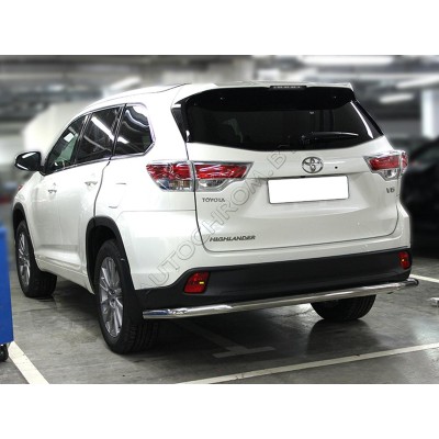 Задняя защита d-60 Toyota Highlander 2014-