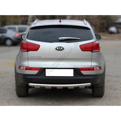 Задняя защита d-60 с накладками Kia Sportage 2010-2015