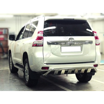 Задняя защита с накладками Toyota Land Cruiser Prado 150 2013-2017