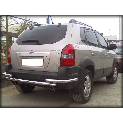 Задняя защита с угловой защитой Hyundai Tucson 2004-2010