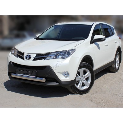 Защита бампера в решетку радиатора d-76x42 Toyota Rav-4 2013-